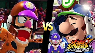 Mario Strikers Battle League Team Waluigi vs Team Luigi in Spooky Mansion