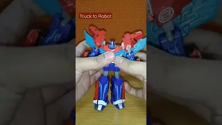 Transforming Power Surge Optimus Prime (Truck to Robot) #shorts