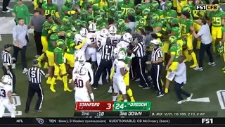 Stanford vs Oregon Scuffle Breaks Out | 2022 College Football