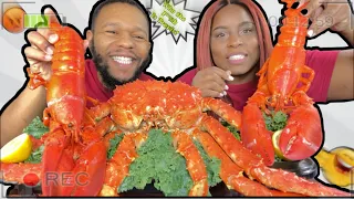 CALLING MY BOYFRIEND MY EX NAME TO SEE HIS REACTION MUKPRANK & WHOLE KING CRAB MUKBANG