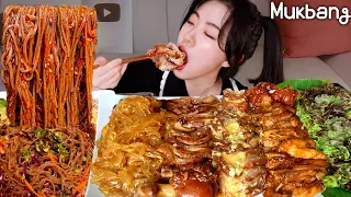 촉촉 야들야들한 온족발,마늘족발,불족발에 당면추가는 기본이쥬(ft.족밥,막국수:)ㅣ족발먹방★Jokbal(pork feet Barbecue)REAL SOUNDㅣASMR MUKBANG