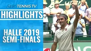 Federer Cruises Into 13th Halle Final; Goffin Awaits | Halle 2019 Semi-Final Highlights