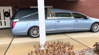 Blue Cadillac Landau Hearse