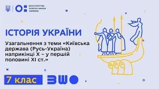 7 клас. Історія України. Узагальнення з теми «Русь-Україна наприкінці Х – у першій половині ХІ ст.»