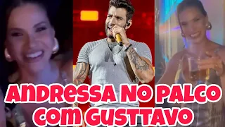 Andressa Suita acompanha Gusttavo Lima no Carnaval