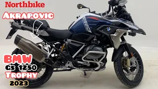 Unboxing BMW GS1250 Trophy 2023 😍akrapovic sound bmw gs 1250 trophy 2023