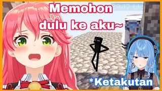 Saking takutnya, Sui-chan pun buang harga dirinya di depan Miko (Hololive/Sub Indo)