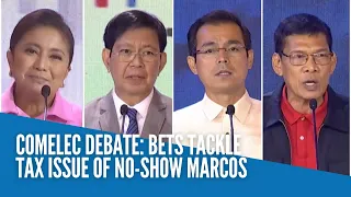Comelec debate: Bets tackle tax issue of no-show Marcos