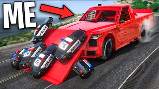 Trolling Cops with BIG RAMP TRUCK on GTA 5 RP