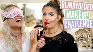 BLINDFOLDED MAKEUP CHALLENGE with Laura Lee!