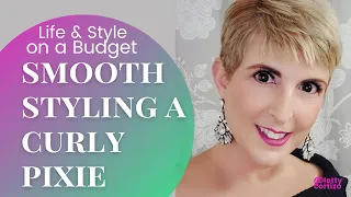 Style your PIXIE straight and smooth from curly and frizzy hair/ chemo curls and Regrowth