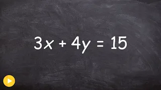 Solving an equation for y and x using two steps