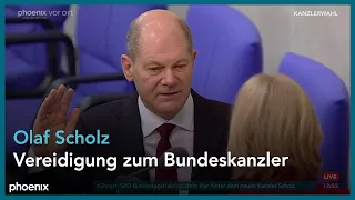 Vereidigung von Olaf Scholz (SPD) zum Bundeskanzler Deutschlands am 08.12.21