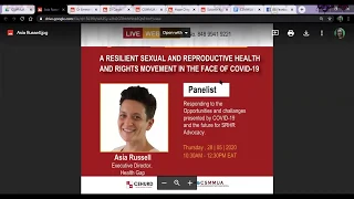 Webinar | A Resilient SRHR Movement in the face of COVID 19 Zoom