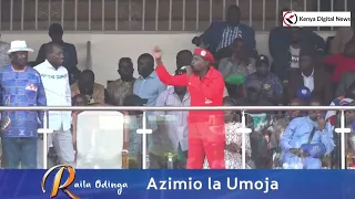 JESHI LA BABA!! Azimio youths light up Raila's mega rally at Gusii stadium!!