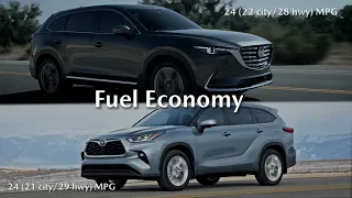 The 2021 Mazda CX-9 vs the 2021 Toyota Highlander