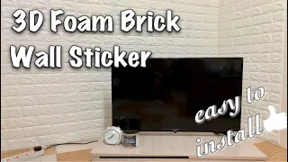 HOW TO INSTALL 3D FOAM BRICK WALL STICKER | Jea Dy