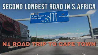N1 ROUTE TO CAPE TOWN | ROAD DRIVE |  SOUTH AFRICA  WITH BEST ROADS IN AFRICA?