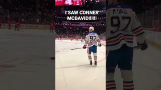 I saw Connor mcdavid at a hockey game