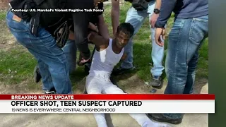 Cleveland Police arrest 17-year-old accused of shooting officer, after he jumps from a third floo...