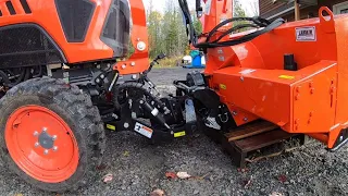 #342 Kubota LX2980 Commercial Snowblower Install. Kubota LX2610 compact tractor.