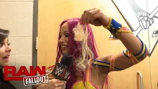 Sasha Banks shows off a unique WWE Women's Championship souvenir: Raw Fallout, July 25, 2016