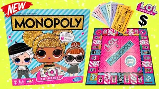 NEW LOL Surprise MONOPOLY Game! With L.O.L. Surprise Dolls Pets + LOL Money $$$ Family Game Night!