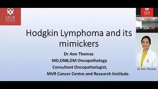 Histopathology of Hodgkin Lymphoma case based approach | Dr Ann Thomas | #pathology | #mvrccri
