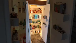 Custom Built Walk-in Liquor Cabinet! #DIY #Homemade #booze #Closet