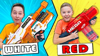 Using Only One Color of Nerf Blasters Challenge