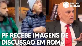 PF tem acesso às imagens de discussão entre brasileiros e ministro Alexande de Moraes