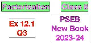 Ex 12.1 Q3 | Class 8 | Factorisation | Chapter 12 | PSEB Maths