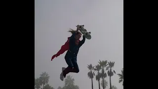 Flying Venice skateboarder IS Superman at Beach Skatepark. PLEASE SUBSCRIBE. 😁