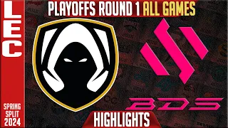 TH vs BDS Highlights ALL GAMES  |LEC Spring Playoffs 2024 Upper R1 | Team Heretics vs Team BDS