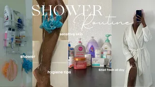 SHOWER ROUTINE 2022 | REALISTIC FEMININE HYGIENE + HOW TO SMELL FRESH ALL DAY