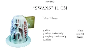 Lesson: 4 DIPPING “SWANS” 11 cm Carved Candle