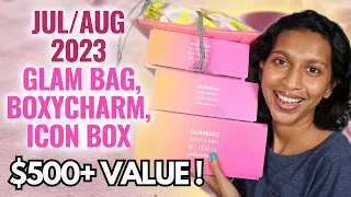 Unboxing IPSY August 2023 Glam Bag, Boxycharm & Icon Box - valued at $500+ | Boxycharm Spoilers