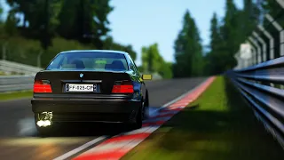 420+HP BMW E36 325i Turbo on the Nordschleife Nurburgring - Assetto Corsa