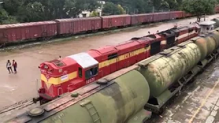 Alco Chugging at it's finest! A pair of Guntakal WDG-3a with Oil tanker rake into the loop at Hassan