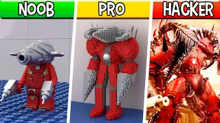 LEGO Upgraded Titan Drillman : Noob, Pro, HACKER! / (Skibidi Toilet Multiverse)