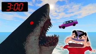 GTA 5 : Worlds BIGGEST SHARK ATTACK With SHINCHAN In GTA 5! (Mods)