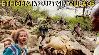 What is Happening In Ethiopia Countryside? Typical African Village Life In Ethiopian Mountain!