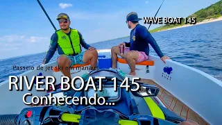 Conhecendo o Wave Boat 145 da River | Lancha impulsonada por um jet ski #jetski #seadoo #waveboat