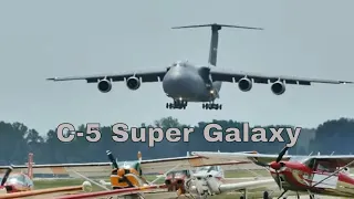 Oshkosh AirVenture 2023: C-5 Super Galaxy’s Jaw-Dropping Arrival and Walkaround #airshow #aviation