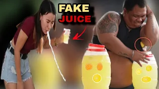 FAKE JUICE "PUBLIC PRANK"  |Subrang asim daw