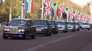 King Charles and President Ramaphosa's motorcades in London 🇿🇦 🇬🇧 🚓