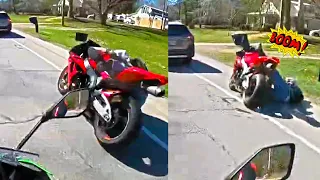 Biker Falls Off His BIKE - Crazy Motorcycle Moments - Ep. 471