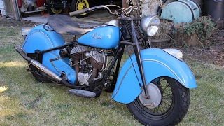 BARN FIND: 1947 Indian Chief Motorcycle. Charvet Classic Cars