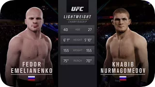 UFC 2 БОЙ Федор Емельяненко vs Хабиба Нурмагомедова (com. vs com.)