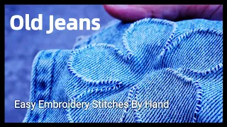 DIY Old Jeans Embroidery & Applique Simple Idea┃Sewing Compilation Video